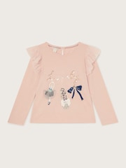 Monsoon Pink Long Sleeve Lovely Sequin Top - Image 2 of 3