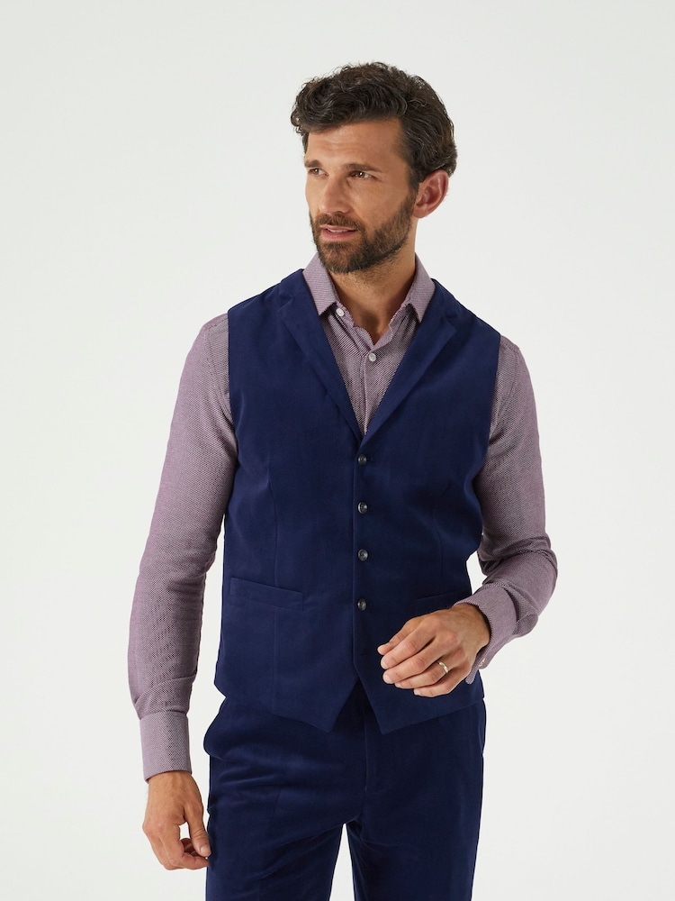Skopes Blue Atkinson Co-ord Tailored Suit Waistcoat - Image 2 of 7 Skopes Blue Atkinson Co-ord Tailored Suit Waistcoat - Image 2 of 7