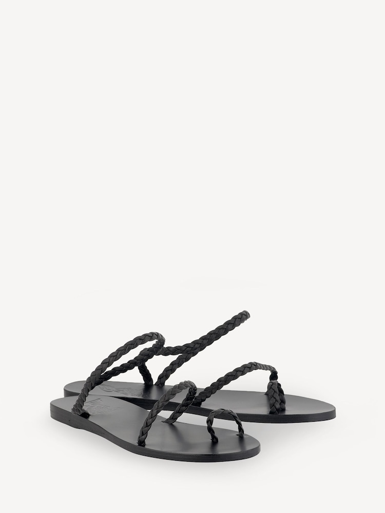 Ancient Greek Sandals Black Eleftheria Nappa Sandals - Image 2 of 3