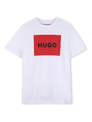 Hvit - HUGO Logo Kortermet T-skjorte - Bilde 3 av 5