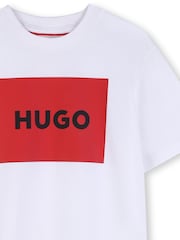 Hvit - HUGO Logo Kortermet T-skjorte - Bilde 5 av 5