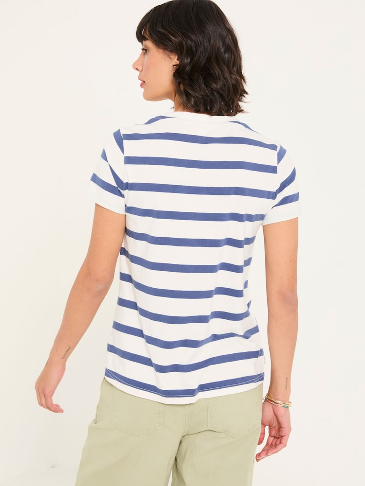 FatFace Natalie Ivory Short Sleeve Stripe T Shirt - Image 2 of 6