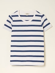 FatFace Natalie Ivory Short Sleeve Stripe T Shirt - Image 6 of 6