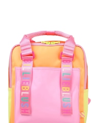 Billieblush Pink Logo Colour Block Backpack - Image 4 of 6
