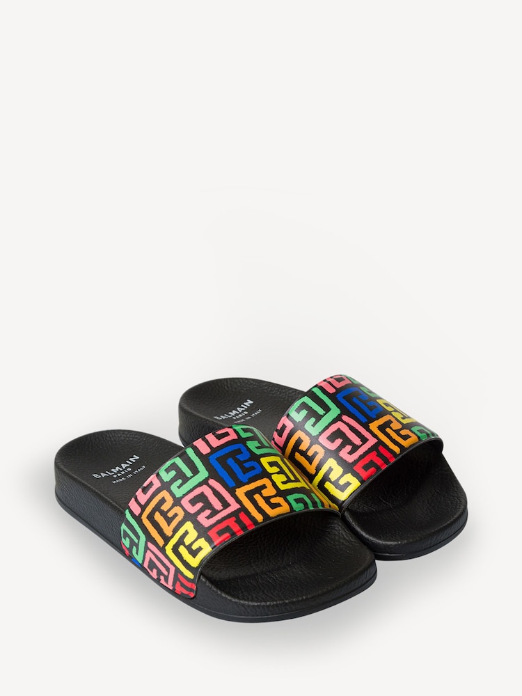 Balmain Logo Black Sliders - صورة 1 من 1