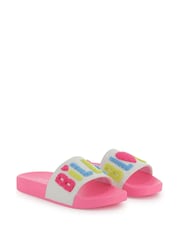 Billieblush Pink Iridescent Logo Sliders - Image 1 of 8