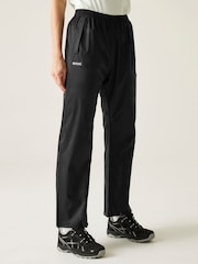 Regatta Black Womens Bue Waterproof Pack It Trousers - Image 1 of 6