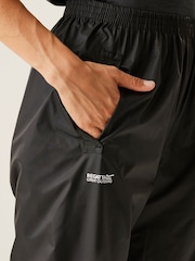 Regatta Black Womens Bue Waterproof Pack It Trousers - Image 6 of 6