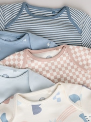 Blue Baby Long Sleeve Bodysuits 5 Pack - Image 10 of 14