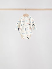 Blue Baby Long Sleeve Bodysuits 5 Pack - Image 2 of 14