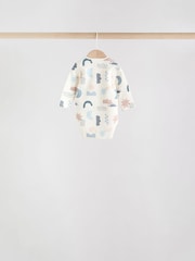 Blue Baby Long Sleeve Bodysuits 5 Pack - Image 8 of 14