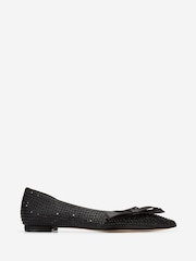 Cole Haan Womens Noella Bow Skimmer Black Flats - Image 1 of 5