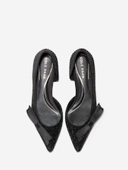 Cole Haan Womens Noella Bow Skimmer Black Flats - Image 3 of 5
