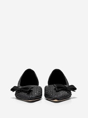 Cole Haan Womens Noella Bow Skimmer Black Flats - Image 4 of 5