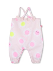 Billieblush Baby Billieblush Floral 100% Cotton Dungarees With Bow Detail - Image 1 of 5