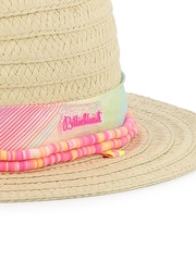Billieblush Natural Straw Sun Hat With Logo Strap Detail - Image 4 of 5