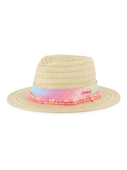 Billieblush Natural Straw Sun Hat With Logo Strap Detail - Image 5 of 5