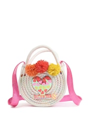 Billieblush Pink Logo Pom Pom Cross-Body Handle Bag - Imagen 1 de 6