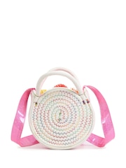 Billieblush Pink Logo Pom Pom Cross-Body Handle Bag - Imagen 2 de 6