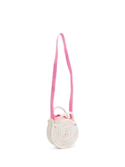 Billieblush Pink Logo Pom Pom Cross-Body Handle Bag - Imagen 4 de 6
