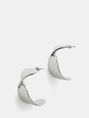 Mint Velvet Silver Tone Twist Earrings - Image 1 of 3
