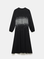Mint Velvet Black Embellished Midi Dress - Image 7 of 7