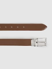 Reiss Tan/Dark Brown Ricky Leather Reversible Belt - Image 3 of 5