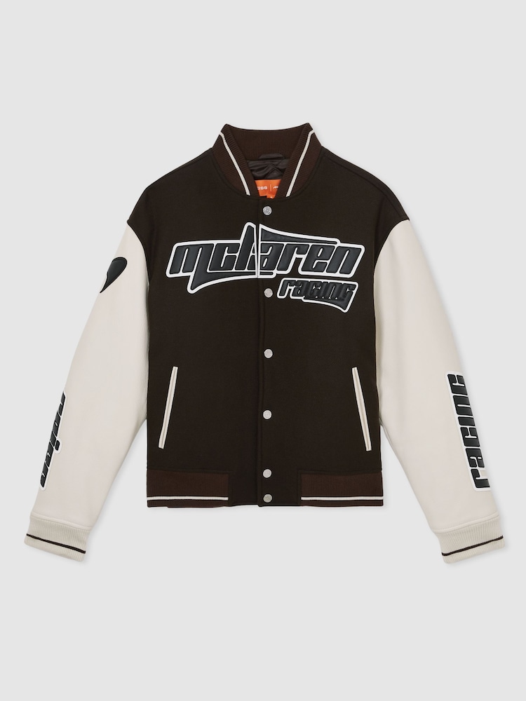 Reiss Brown/Ivory/White Circuit McLaren F1 Team Bomber Jacket - Image 2 of 9