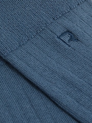 Reiss Denim Blue Jace Cotton-Blend Logo-Embroidered Socks - Image 3 of 3