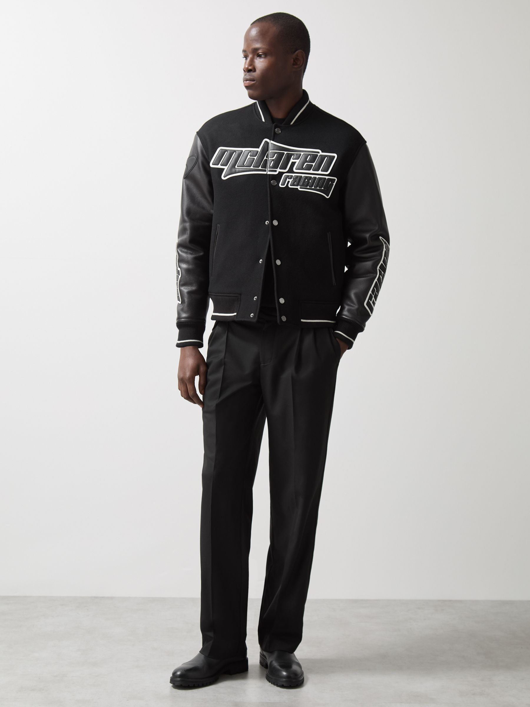 Buy Reiss Black Circuit McLaren F1 Team Bomber Jacket from Next