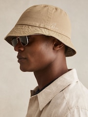 Camel - Reiss Cyrus Cotton Logo-Embroidered Bucket Hat - Изображение 2 из 4