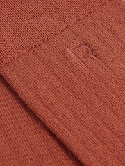 Reiss Rust Orange Jace Cotton-Blend Logo-Embroidered Socks - Image 3 of 3