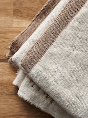 BHS Natural Christmas Tree 100% Cotton Throw - Image 5 of 6