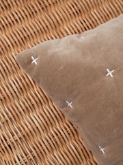 BHS Cross Stitch Quilted 100% Cotton Cushion - Image 2 of 6