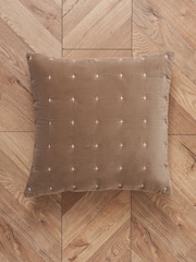 BHS Cross Stitch Quilted 100% Cotton Cushion - Image 3 of 6