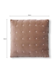 BHS Cross Stitch Quilted 100% Cotton Cushion - Image 6 of 6