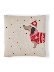 BHS Santa Paws 100% Cotton Cushion - Image 4 of 6