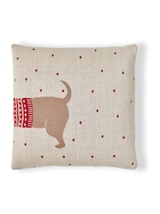 BHS Santa Paws 100% Cotton Cushion - Image 5 of 6