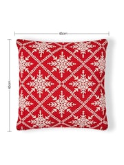 BHS Sand Traditional Design 100% Cotton Cushion - Image 4 of 6