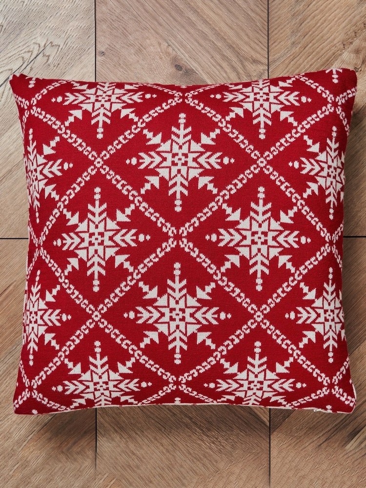 BHS Sand Traditional Design 100% Cotton Cushion - Image 6 of 6