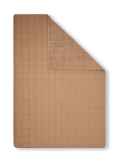 BHS Sand Square Stitch Quilted 100% Cotton Bedspread - Image 2 of 4