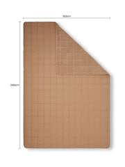 BHS Sand Square Stitch Quilted 100% Cotton Bedspread - Image 4 of 4