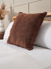 BHS Brown Camille 100% Cotton Cushion - Image 1 of 4
