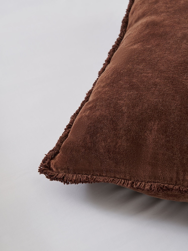 BHS Brown Camille 100% Cotton Cushion - Image 2 of 4