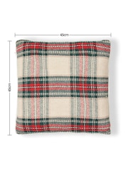 BHS Check Cushion with Sherpa Backing - Image 4 of 4