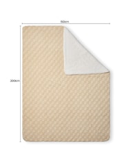 BHS Natural Checkerboard Sherpa Throw - Image 4 of 4