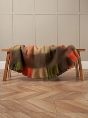 BHS Block Check Wool Mix Throw - Image 1 of 5
