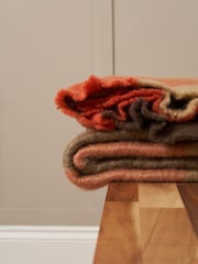 BHS Block Check Wool Mix Throw - Image 2 of 5
