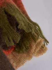 BHS Block Check Wool Mix Throw - Image 4 of 5