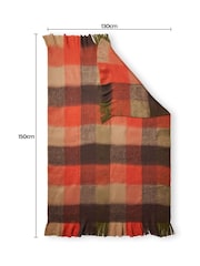 BHS Block Check Wool Mix Throw - Image 5 of 5